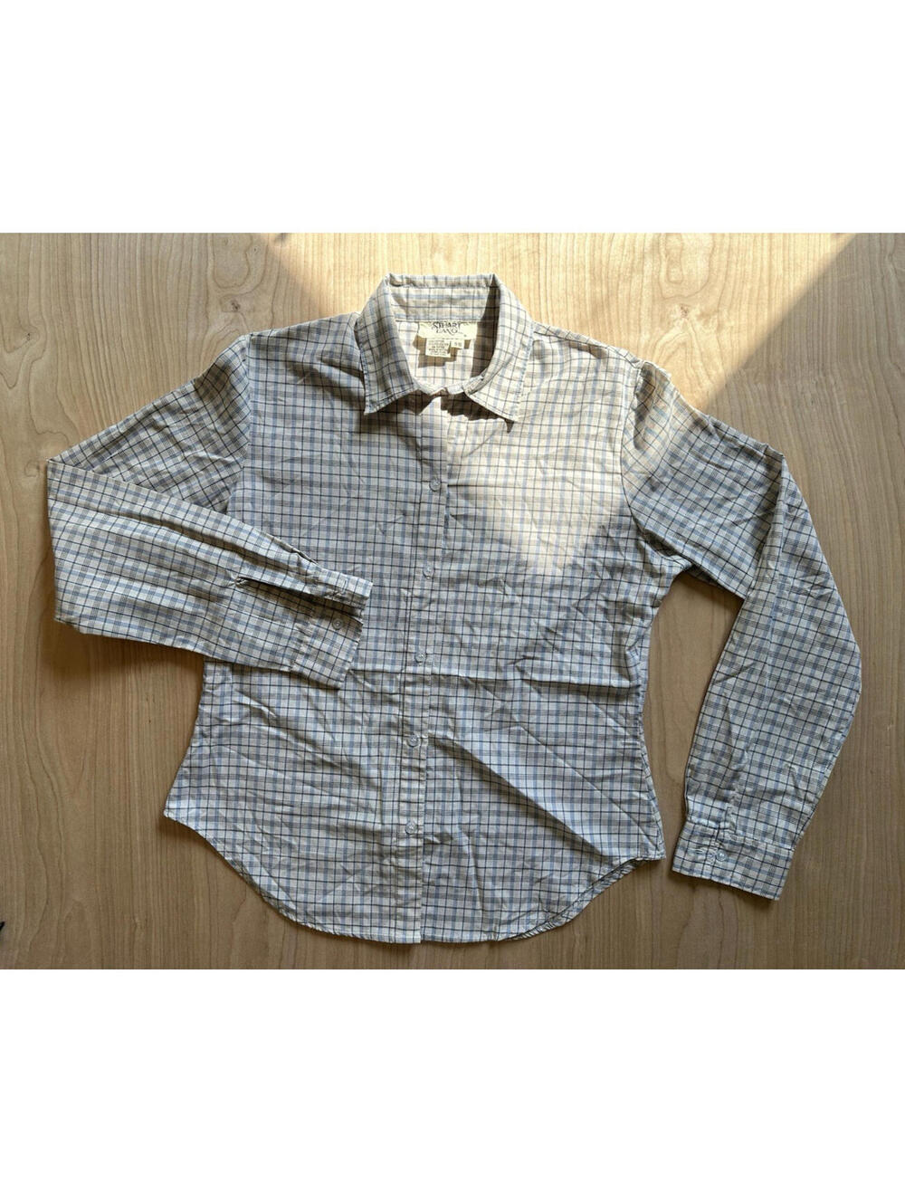 vintage 80's womans BLOUSE button up lightwieght STUART LANG disco NEW WAVE